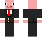 plastic pig man in a suit