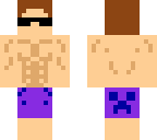 topless ninja with sunglasses