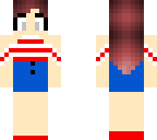 red stripe shirt and high waisted shorts