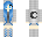 blue haired hoodie girl