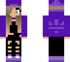 purple adidas girl