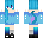 cute blue catgirl