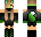 cute green wolf girl