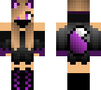 edit of blue wolf girl to purple wolf girl