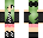 green haired girl