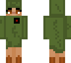green raincoat