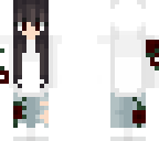 flower white hoodie girl
