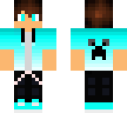 light blue cool creeper boy