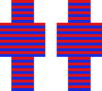 rood blauw
