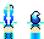 ice blue galaxy wolf girl
