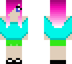pink hared girl