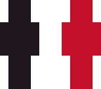 black and white and red