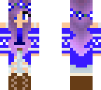 blue flower girl