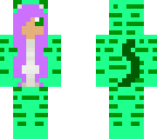 mint purple and green tiger girl