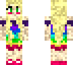 pixelated rainbow girl