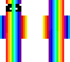 black and white rainbow person