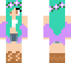 cute croptop girl flowercrown