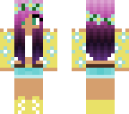 cute purple hair flower girl