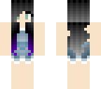 purple haired overalls