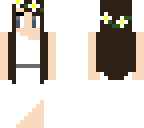 face under face girl with flower crown and dress