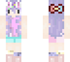 rainbow pastel bunny girl