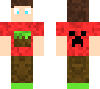 red grass block man