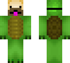 turtle with doggo mask