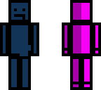 half blue and pink and purple