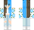 blue floral girl
