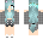 cute blue cat girl