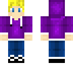 blonde with purple  hoodie