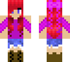 red head pink theme