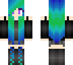 cute galaxy hair girl