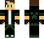dark green boy with blond bangs