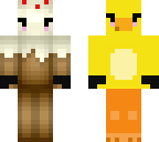 chick n cake with not overlay gloves