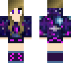 galaxy girl with galaxy headphones