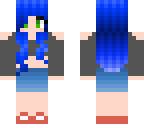 stylish blue haired girl