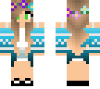 girl blue flower 