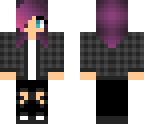 purple plaid girl