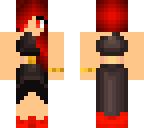 red hair black dress