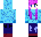 simple purple haired girl