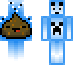 blue skin face backwards troll