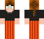 orange and red medieval skirt