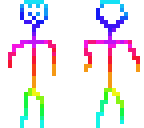 rainbow stickman