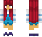 red haired overalls