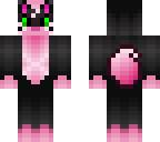 black and pink cat