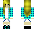 blue and teal plaid girl