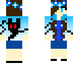 blue corruped flower crown girl
