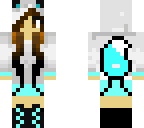 girl with blue fox jacket