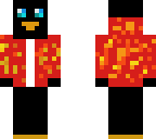 penguin with fire hoodie